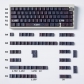 Canyon / Contour  Black / White 104+26/27 PBT Dye-subbed Doubleshot Backlit Keycaps Set for Mechanical Gaming Keyboard